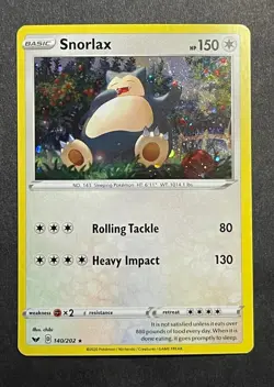 Snorlax - 140/202 - Pokemon Sword & Shield Cosmos Holo Promo NM - Image 1
