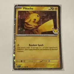 Pikachu 051/162 Pokemon Day 2026 30th Anniversary Stamped Promo Pokemon TCG NM - Image 1