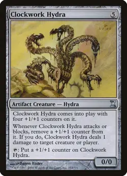 MTG Magic the Gathering Clockwork Hydra (253/301) Time Spiral LP FOIL - Image 1