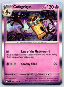 Cofagrigus - Surging Sparks SSP 083/191 Holo Rare Pokemon Card - Image 1