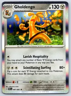 Gholdengo - Holo Rare - Paldean Fates PAF 067/091 Pokemon Card NM - Image 1