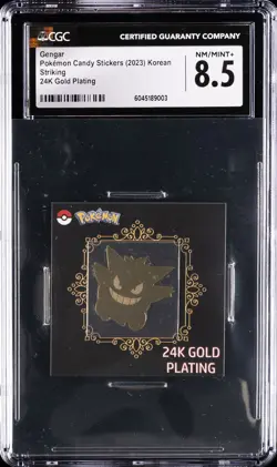 2023 POKEMON STICKER STRIKING CANDY 24K GOLD GENGAR CGC 8.5 - Image 1