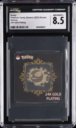 2023 POKEMON STICKER STRIKING CANDY 24K GOLD GASTLY CGC 8.5 - Image 1