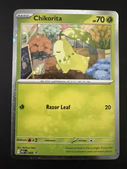 Chikorita MEP 069 - NM Pokemon Mega Evolution Perfect Order Holo Promo - Image 3