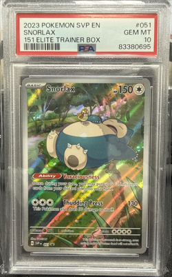 2023 POKEMON SVP EN-SV BLACK STAR PROMO 151 ELITE TRAINER BOX SNORLAX PSA 10 - Image 1