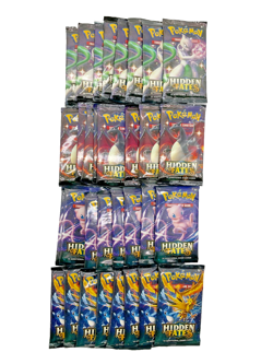 Lot of (32) Pokemon TCG Hidden Fates Booster Packs (8 COMPLETE ARTSETS) SEALED - Image 1