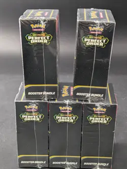 LOT of (5) Pokemon: Mega Evolution Perfect Order Booster Bundles Factory Sealed - Image 3