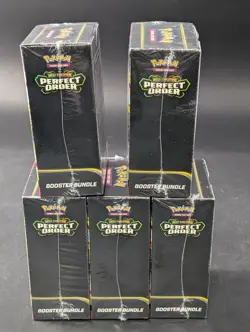 LOT of (5) Pokemon: Mega Evolution Perfect Order Booster Bundles Factory Sealed - Image 4