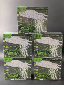 LOT of (5) Pokemon Mega Evolution Perfect Order Elite Trainer Boxes ETB Sealed - Image 1