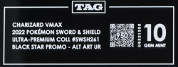 2022 Pokemon SWSH Ultra-Premium Collection #261 Charizard VMAX Promo UR TAG 10 - Image 3