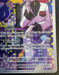 Team Rocket's Murkrow 200/182 - Destined Rivals-ILLUSTRATION RARE - 2025 Pokemon - Image 3