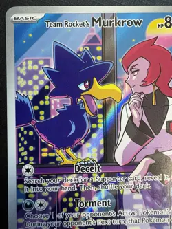 Team Rocket's Murkrow 200/182 - Destined Rivals-ILLUSTRATION RARE - 2025 Pokemon - Image 5