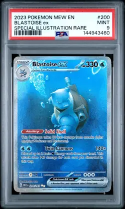 2023 Pokemon MEW EN 151 Blastoise EX Special Illustration Rare #200 PSA 9 MINT - Image 1