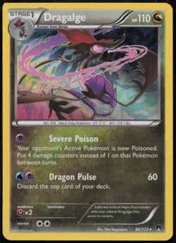 Dragalge 86/122 LP BREAKpoint Rare Holo Pokemon - Image 1