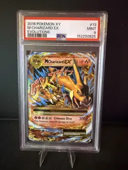 2016 Pokemon PSA 9 M Charizard EX #13/108 XY Evolutions Mint - Image 1