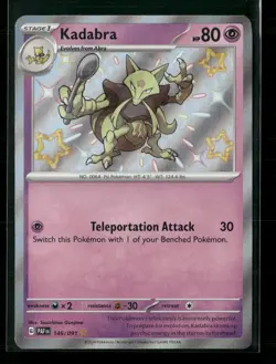 Kadabra 149/091 Shiny Rare Paldean Fates Pokemon Holo Near Mint - Image 1