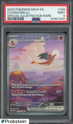 2023 Pokemon Mew En Special Illustration Rare #199 Charizard Ex PSA 9 MINT - Image 1