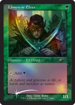 Llanowar Elves (Retro Frame) -Foil Near Mint MTG Media Promos - Image 1