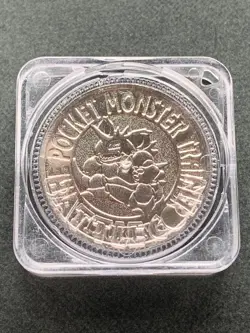 Nidoking NO.034 Pokemon Battle Coin Medal 1997 Japan Pokemon Nintendo Silver - Image 1