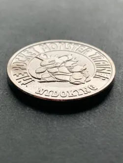 Nidoking NO.034 Pokemon Battle Coin Medal 1997 Japan Pokemon Nintendo Silver - Image 4