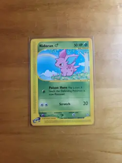 Nidoran M 096/147 Aquapolis Vintage 2002 Pokemon TCG Card LP - Image 1