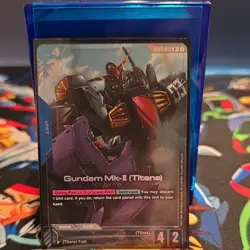 Bandai Gundam War TCG Gundam Mk-II (Titans) R+ Unit Card G002-003 Cost 3 4/2 - Image 1