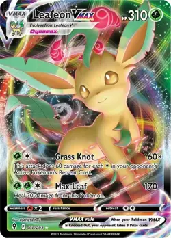 Pokemon Leafeon VMAX Evolving Skies 008/203 Trading Card NM - Image 1