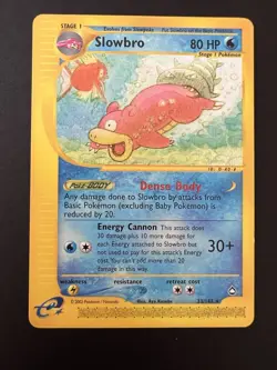 Pokemon Aquapolis Slowbro 033/147 Rare Regular Stage 1 80 HP 2002 TCG Card - Image 1