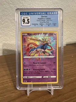 Zacian 082/185 SWSH Vivid Voltage CGC 9.5 Amazing Rare Pokemon Card Gem Mint - Image 1
