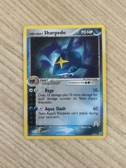 Team Aqua's Sharpedo 5/95 Team Magma vs Team Aqua Holo Pokemon Card Lp/nm - Image 1