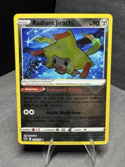 Pokemon TCG: Radiant Jirachi 120/195 SWSH12: Silver Tempest Holo Card 2022 - Image 1