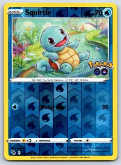 Squirtle - Reverse Holo - Pokemon GO 015/078 sowsow 151 Card NM - Image 1