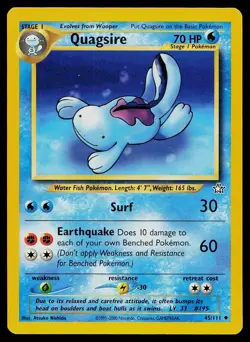 Pokemon Card Neo Genesis Quagsire 45/111 Uncommon - Image 1