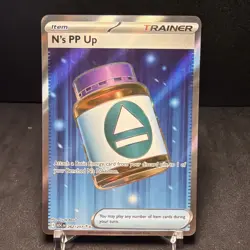 Pokemon N's PP Up Trainer Full Art Foil Rare Card 262/217 ASC - Image 1
