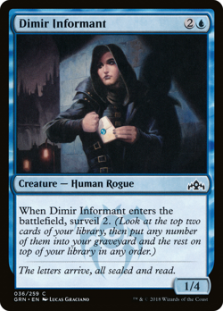 DIMIR INFORMANT X 4 N/M GUILDS OF RAVNICA MAGIC THE GATHERING - Image 1
