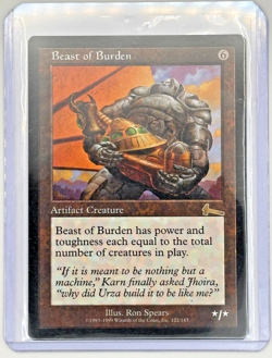MTG Beast of Burden Urza's Legacy 1999 RARE 122/143 Retro Artifact Creature - Image 1