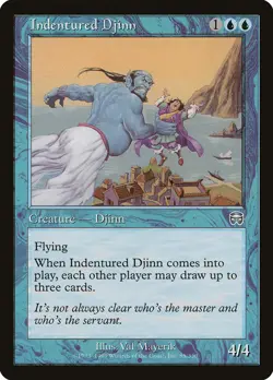 Indentured Djinn Mercadian Masques MTG NM - Image 1