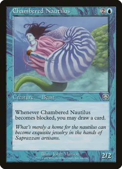 Chambered Nautilus Mercadian Masques MTG NM - Image 1