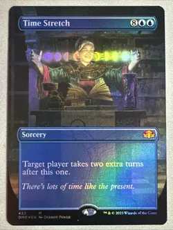 MTG / Time Stretch / DMR / #422 / FOIL (Borderless) / Mythic / NM - Image 1