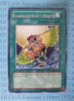 GLAS-EN058 Gladiator Beast's Respite Rare Yu-Gi-Oh Card 1st Edition - Image 1