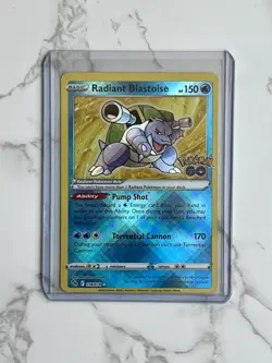 Pokemon TCG Radiant Blastoise 018/078 Pokemon GO Radiant Holo Rare NM - Image 1