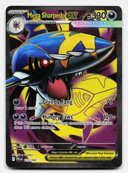 MEGA SHARPEDO EX PHANTASMAL FLAMES 113/094 NM ULTRA RARE POKEMON - Image 2