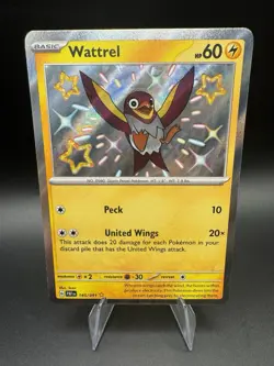 Pokemon TCG Wattrel Scarlet & Violet: Paldean Fates 145/091 Holo Shiny Rare - NM - Image 1