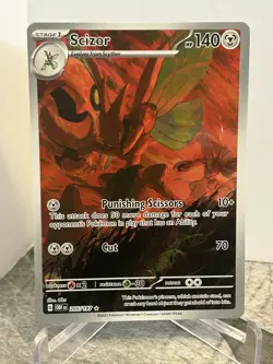 Scizor 205/197 SV03: Obsidian Flames Illustration Rare Holo Pokemon - Image 1
