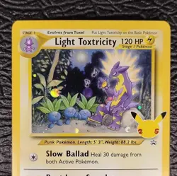 Pokemon TCG Light Toxtricity SWSH137 Sword & Shield Promo 25th Anniversary LP - Image 3