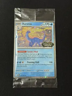 Aurorus 024/088 - Cosmo Holo - Pokemon Perfect Order Stamped Promo SEALED SWIRL! - Image 3