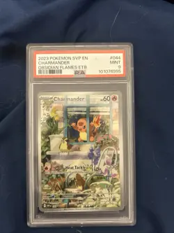2023 Pokemon PSA 9 Charmander #044 Black Star Promo S&V Obsidian Flames ETB - Image 1