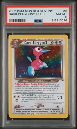 2002 POKEMON NEO DESTINY #8 DARK PORYGON2-HOLO PSA 8 - Image 1