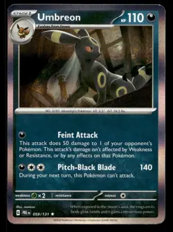 Umbreon 059/131 Holo Prismatic Evolutions Pokemon NM - Image 1