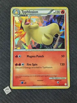 Typhlosion 32/123 - Cracked Ice Holo Theme Deck Exclusives HGSS Pokemon TCG MP - Image 1